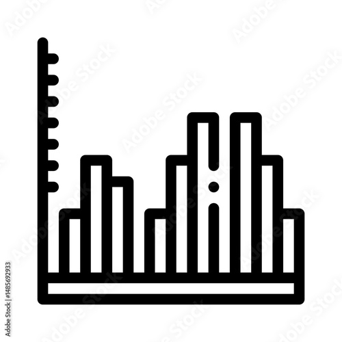 bar chart line icon