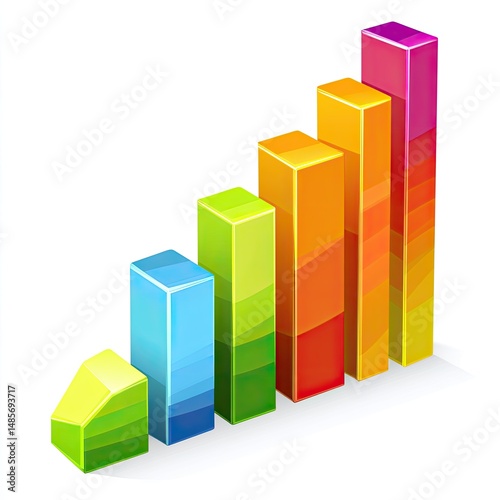 Colorful bar graph, ascending values Free Download Colorful bar graph, ascending values - GFXLoad