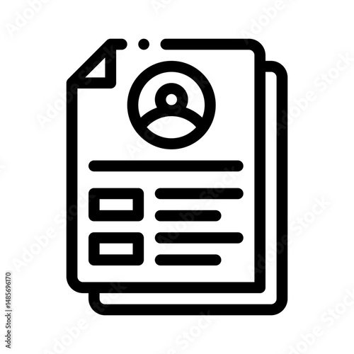 resume line icon