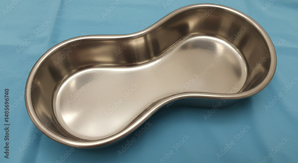 Stainless Steel Kidney Dish Medical Equipment in a Hospital Setting Used for Surgical Procedures and Patient Care Stainless Steel Kidney Dish Medical Equipment in a Hospital Setting Used for Surgical Procedures and Patient Care