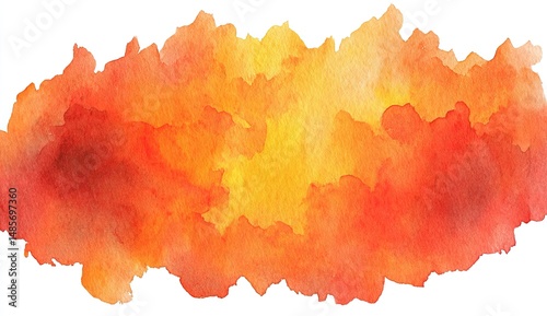 Abstract watercolor splash of autumnal colors