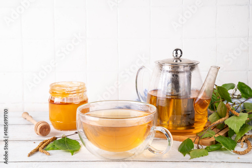 Natural organic birch tea photo