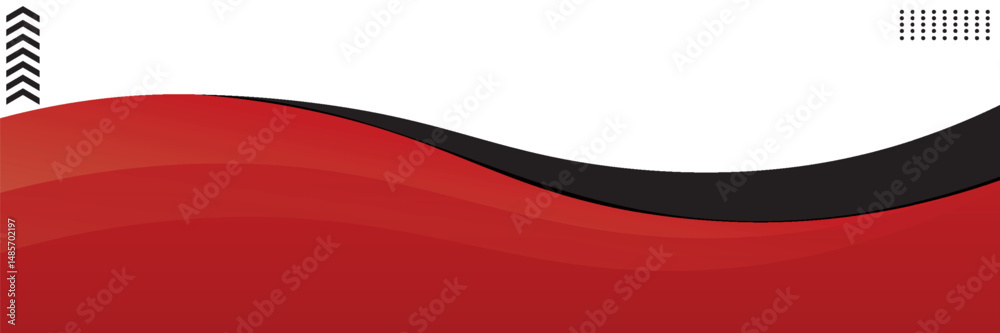 Naklejka premium Vector red line background curve element with white space for text and message design, overlapping layers, vector