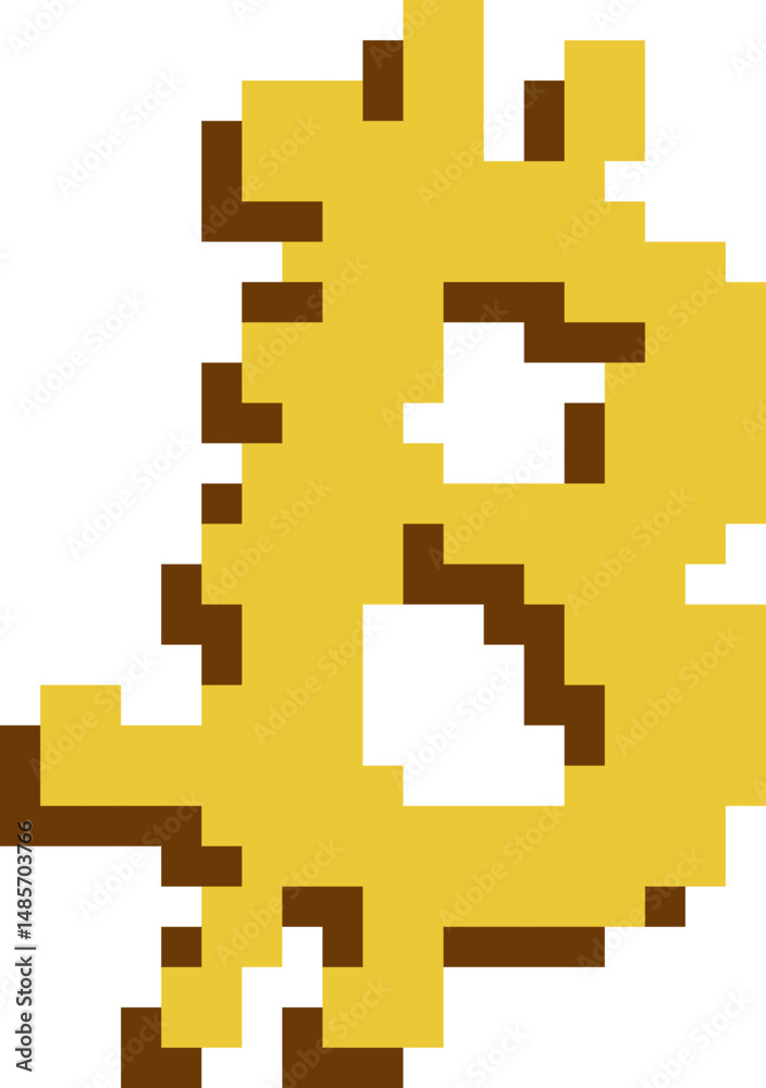 Pixel bitcoin symbol Pixel bitcoin symbol