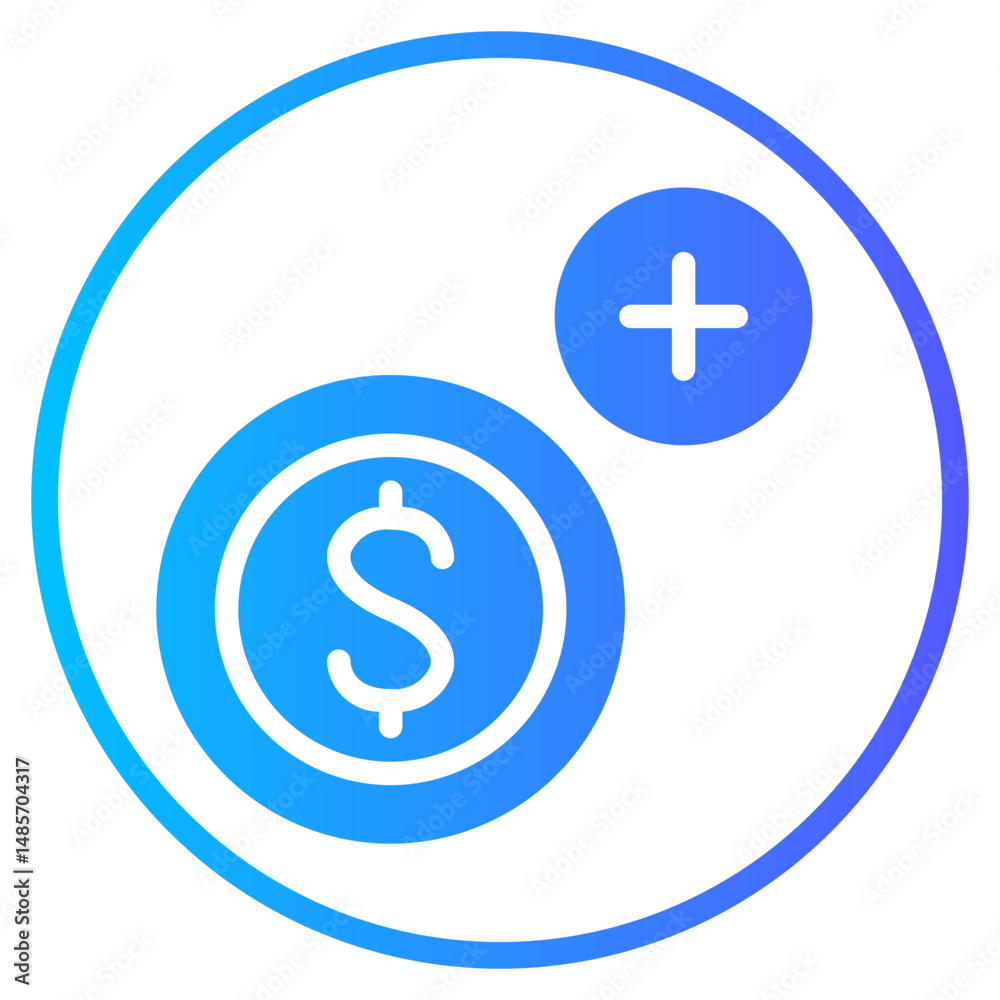 Obraz premium add gradient icon