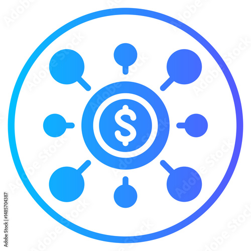 decentralization gradient icon