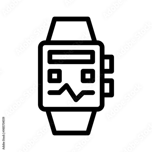 smartwatch line icon
