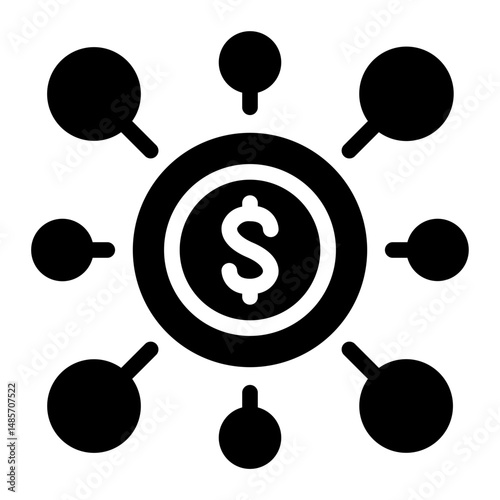decentralization glyph icon