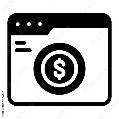 digital currency glyph icon
