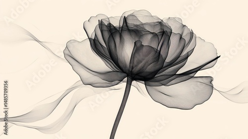 Wallpaper Mural Delicate, translucent flower Torontodigital.ca