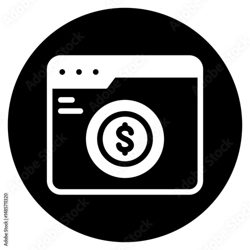 digital currency glyph icon
