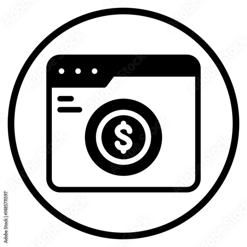 digital currency glyph icon