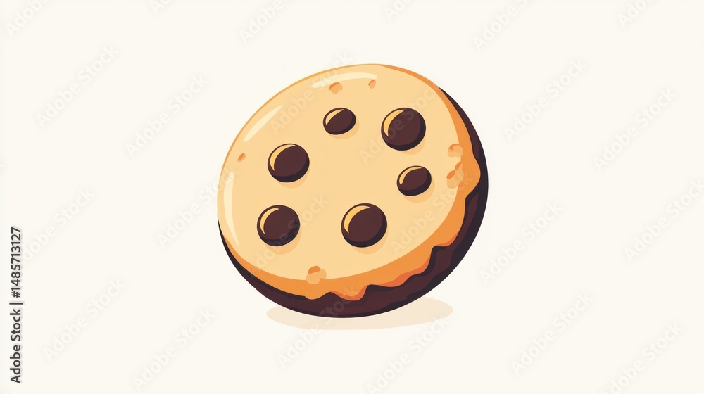 Obraz premium Delicious chocolate chip cookie