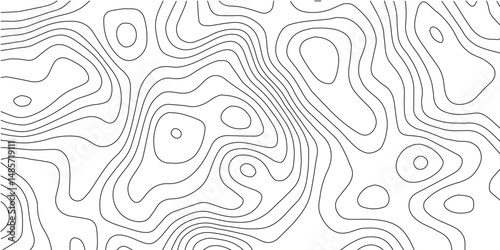 Generate a seamless abstract black and white topographic map pattern with irregular contour lines forming organic shapes, suitable for use as a background or texture."
