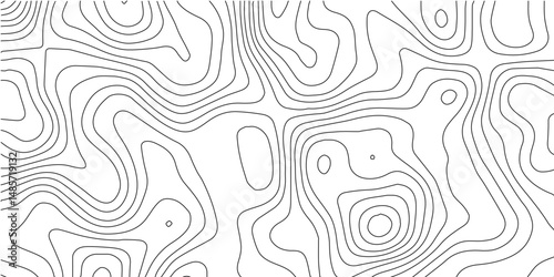 Generate a seamless abstract black and white topographic map pattern with irregular contour lines forming organic shapes, suitable for use as a background or texture."