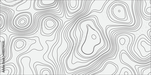Generate a seamless abstract black and white topographic map pattern with irregular contour lines forming organic shapes, suitable for use as a background or texture."