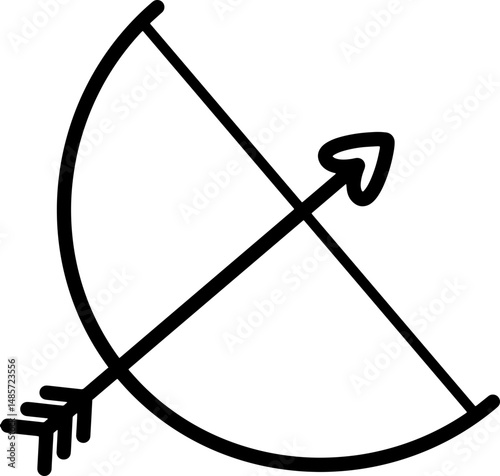 bow and arrows cupid icon