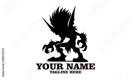 goblin cartoon icon evil goblin essence vector illustration and twisted goblin tactics cartoon icon evil goblin essence logo design with white background