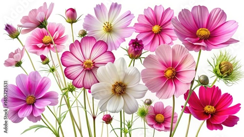 Cosmos Flowers PNG, Isolated Cosmos, Floral PNG Background, High-Resolution Cosmos Images, Botanical PNG,  Cosmos Flower Clipart, PNG Floral Elements, Digital Cosmos, Free Cosmos PNG Download