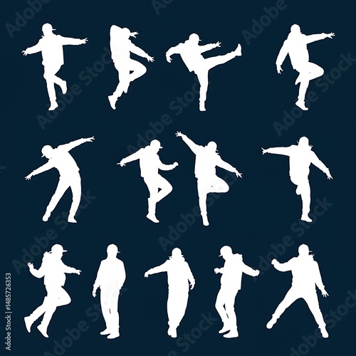 Dynamic Dance Silhouettes