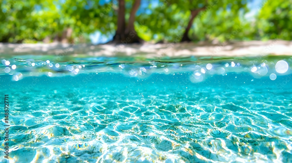 Fototapeta premium Tropical Water Beach Scene