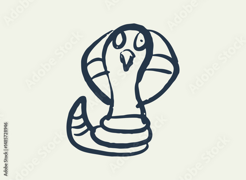 Illustration of an Alien and Monster Doodle