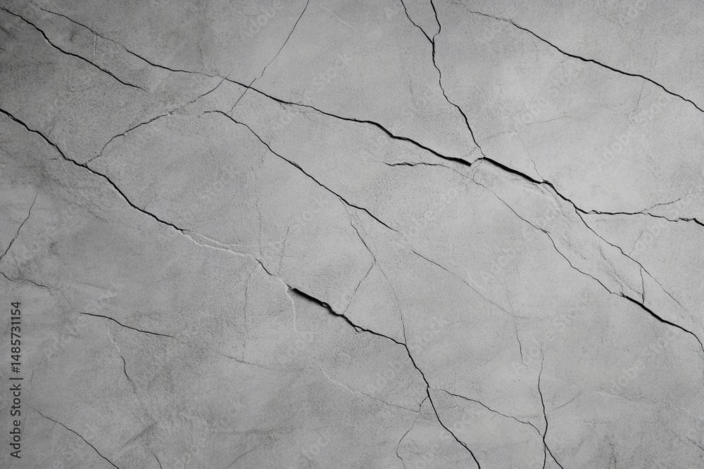 Obraz premium Cracked concrete texture showcasing a chaotic surface with intricate pattern details