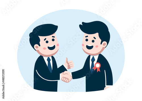 Boss informs subordinate about promotion
