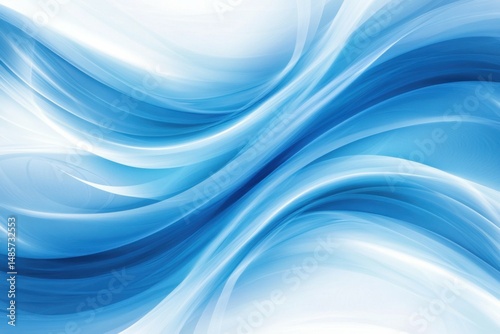 Abstract Blue Wave Background