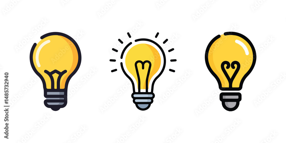 Bulb Icon, light bulb icon, idea icon Bulb Icon, light bulb icon, idea icon