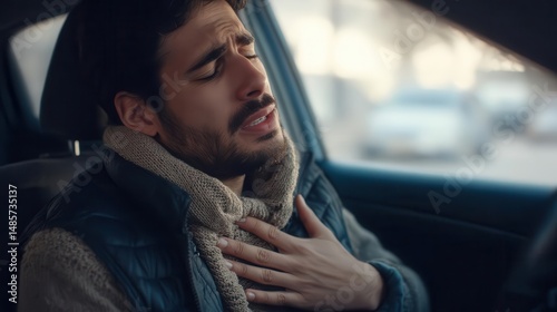 Alone in Car with Breathing Difficulty and Pain
