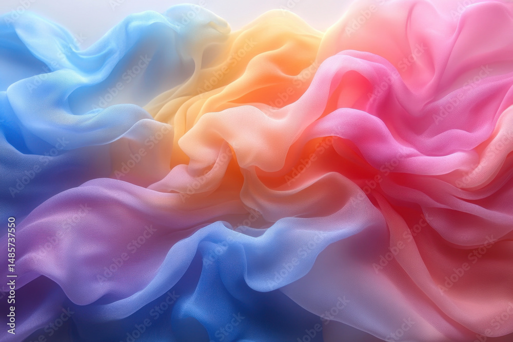 Obraz premium Close-up of colorful silk fabric.