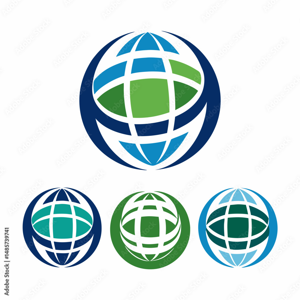 globe icons set globe icons set