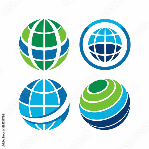 set of globes
