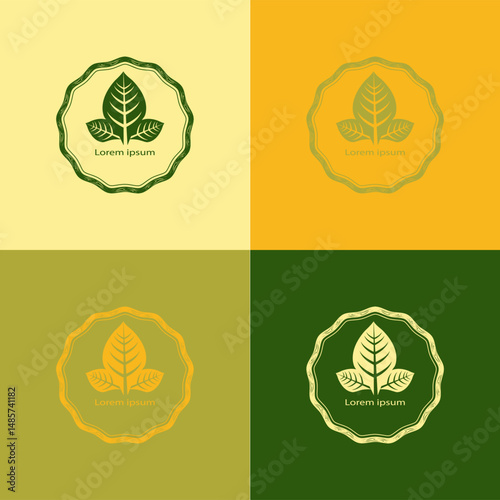 
elegant teak leaf logo