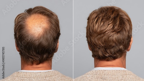 Hair Loss Solution Before  After Hair Restoration.