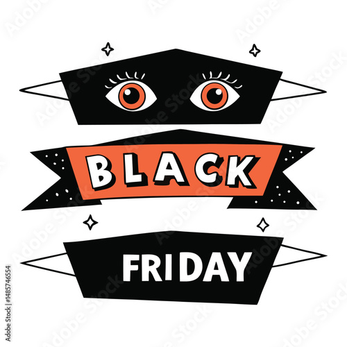 Black Friday creative sale banners set with eyes designs grabs attention instantly, combining bold typography and striking eye graphics to boost engagement and drive shoppers in style.
