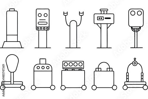 Electrical Stimulate Line Art Styles