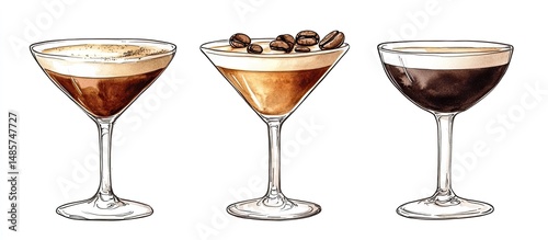 Three Coffee Cocktails