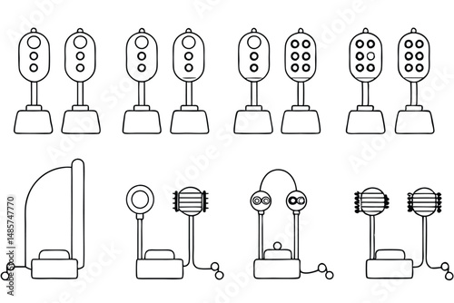 Electrical Stimulate Line Art Patterns