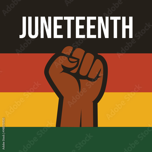 Juneteenth Day, celebration freedom, emancipation day in 19 june, African-American history and heritage. Juneteenth symbol background