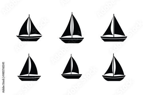 hand drawn cartoon sailboat