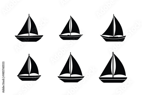 nautical cartoon sailboat vector