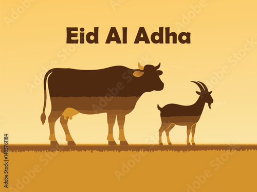 Eid al Adha Mubarak Islamic festival social media banner and Eid Mubarak Post Template
