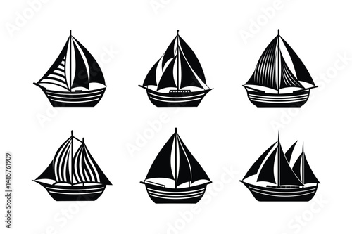 summer cartoon sailboat graphic