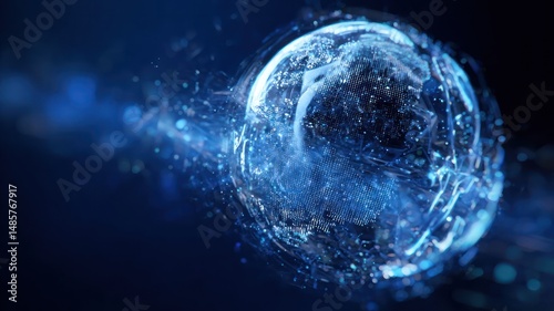 Wallpaper Mural Abstract digital representation of earth Torontodigital.ca