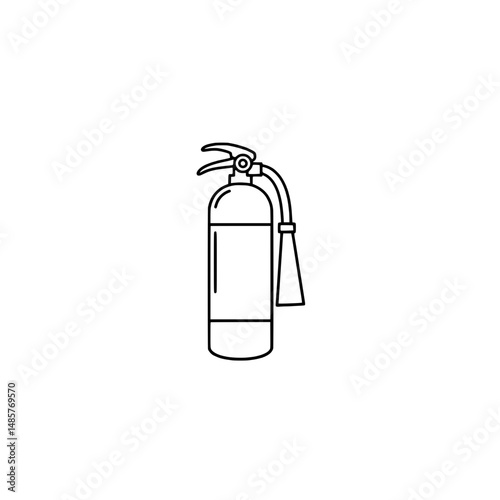 Fire extinguisher icon representing concepts of fire safety and emergency response