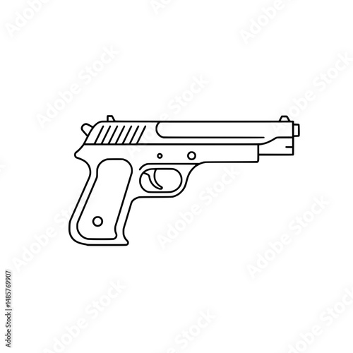 Pistol icon representing concepts of firearms and personal security