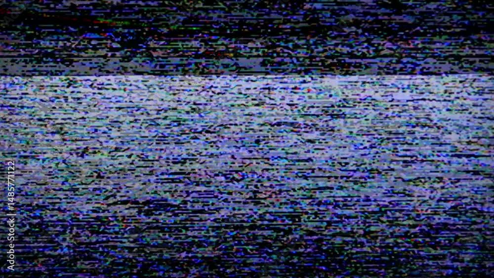 Vintage warning Rated X Adults Only videotape with video noise and static. Original explicit content warning on authentic damaged VHS tape captured with a 4k camera.