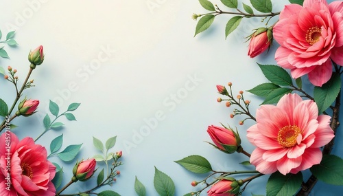 Subtle repeating floral motif on a plain surface , spring, illustration, textile
